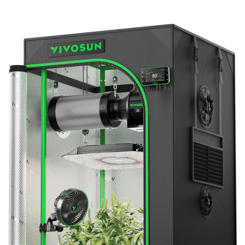 Smart Grow Tent Kit PRO 2x2 Indoor Grow System with 2-in-1 Tunable Spectrum LED Light, Smart GrowHub Automation, Efficient Ventilation & 360° Airflow, 2000D Mylar Tent 24"x24"x48"