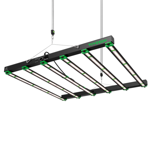 VSFD6500 Full Spectrum LED Grow Light Bar 650W, Detachable Design with 6 Dimming Option, 4 x 4 Ft. Coverage