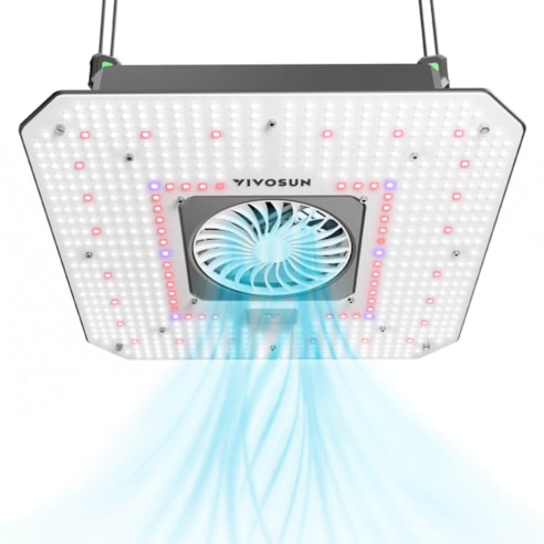 AeroLight 180W LED Grow Light, Indoor Plant Light with Circulation Fan for Grow Tent Cooling Ventilation, Tunable Full Spectrum, Support App Control, GrowHub Compatible, 2.7x2.7ft Coverage
