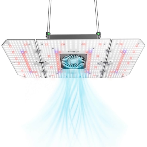 AeroLight 240W LED Grow Light, Indoor Plant Light with Circulation Fan for Grow Tent Cooling Ventilation, Tunable Full Spectrum, Support App Control, GrowHub Compatible, 4x2ft Coverage