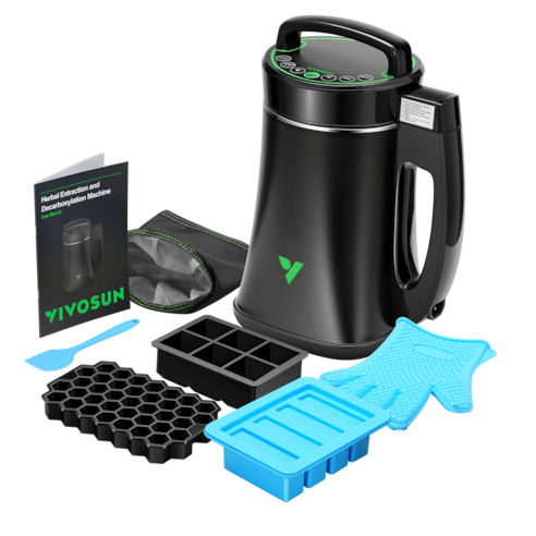 Herbal Decarboxylation and Infusion Machine, Botanical Extractor and Infuser for Making Butter, Oil, and Tinctures, Includes Recipes and Complete Accessories