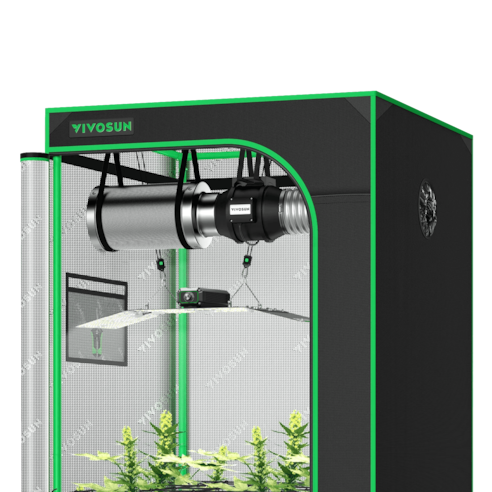 Standard Grow Tent Kit GIY-33 3x3, 3-Plant Complete System, with VSL-LL200 Lumalight 200W LED Grow Light, and 4-inch Ventilation Combo
