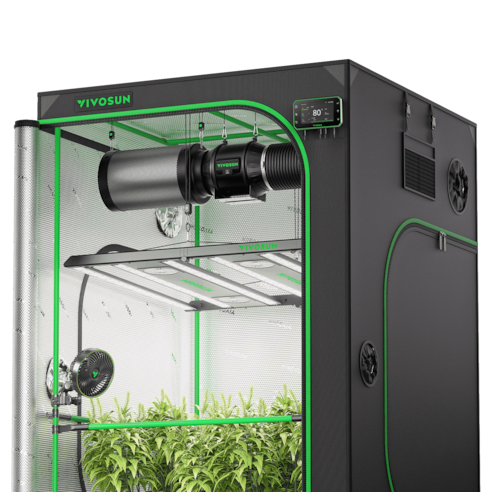Smart Grow Tent Kit PRO 4x4 Indoor Grow System with 2-in-1 Tunable Spectrum LED Light, Smart GrowHub Automation, Efficient Ventilation & 360° Airflow, 2000D Mylar Tent 48"x48"x80"