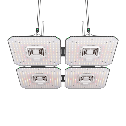 4 Pack AeroLight A100 Tunable Spectrum LED Grow Light 100W, with Integrated Circulation Fan, Compatible with APP, 4 x 4 Ft. Coverage