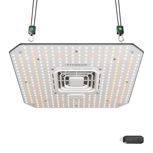 AeroLight A100SE Vollspektrum LED Pflanzenlampe 100W, mit Integriertem Zirkulationsventilator & GrowHub E25, Kompatibel mit App, 60 x 60 cm Abdeckfläche