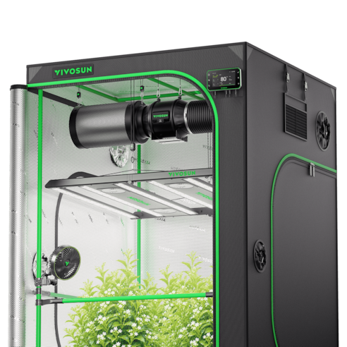 Smart Grow Tent Kit PRO 4x4 Indoor Grow System with 2-in-1 Tunable Spectrum LED Light, Smart GrowHub Automation, Efficient Ventilation & 360° Airflow, 2000D Mylar Tent 48"x48"x80"