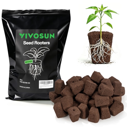 Seed Rooter, Plant Starter Plugs, Support Robust Roots for Seedlings and Cuttings, 40 Cubes, Designed for VSeed Smart Box & Seed Starter Trays