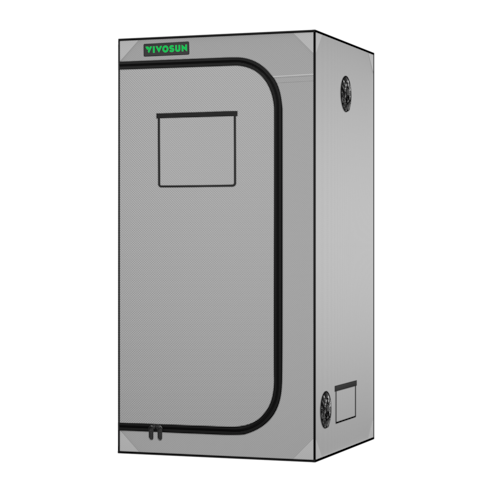 Gray Grow Tent 3x3 G336, 2-4 Plants Use, High Reflective Mylar, 36″ x 36″ x 72″, For Indoor Plants Growing