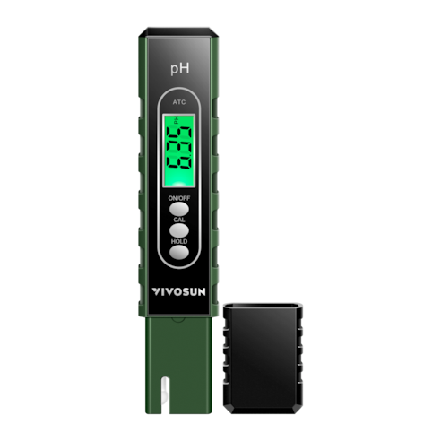 Digital pH Tester Pen, High Accuracy Water Quality Tester, Army Green