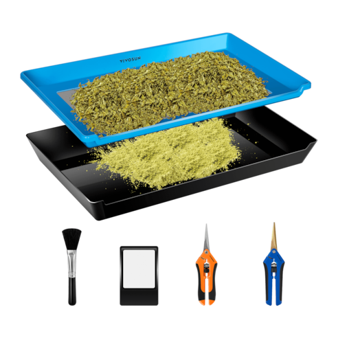 Herb Trimming Tray for Harvest, Blue