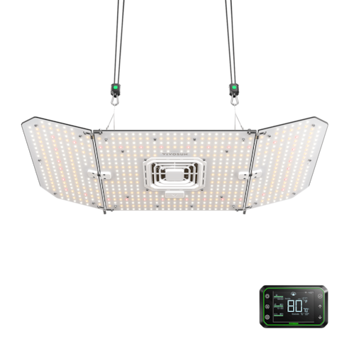 AeroLight Wing AW200SE Full Spectrum LED Grow Light 200W, with Integrated Circulation Fan & GrowHub E42A, Compatible with APP, 3 x 3 Ft. Coverage