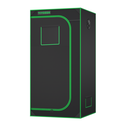 Grow Tent 2.7x2.7 S276, 1-2 Plants Use, 600D Light-proof Oxford, 32″ x 32″ x 63″, For Indoor Plants Growing