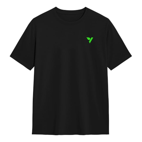 100% Cotton T-shirt XL, Black Crew Neck Tee with Front Logo & Plant-Inspired Back Graphic