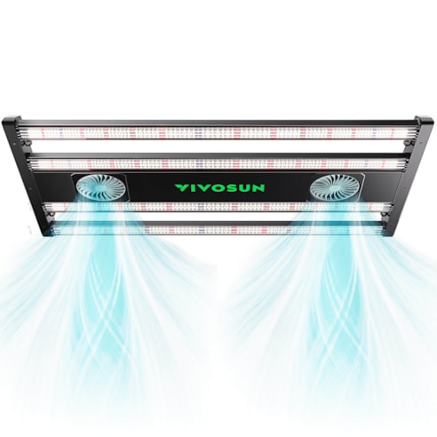 AeroLight 320W LED Grow Light, Indoor Plant Light Bars with Circulation Fan for Grow Tent Cooling Ventilation, Tunable Full Spectrum, Support App Control, GrowHub Compatible, 4x2ft Coverage