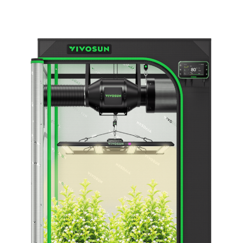 Smart Grow Tent Kit 3x3 Complete Indoor Grow System with Smart Controller, Full-Spectrum LED Grow Light & Ventilation Automation System, 1680D Mylar Tent 36"x36"x72"