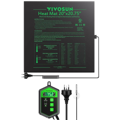Seedling Heat Mat Digital Thermostat Combo 20″ x 20.75″