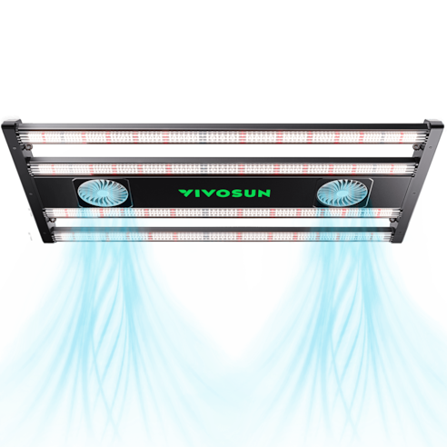 AeroLight 320W LED Grow Light, Indoor Plant Light Bars with Circulation Fan for Grow Tent Cooling Ventilation, Tunable Full Spectrum, Support App Control, GrowHub Compatible, 4x2ft Coverage