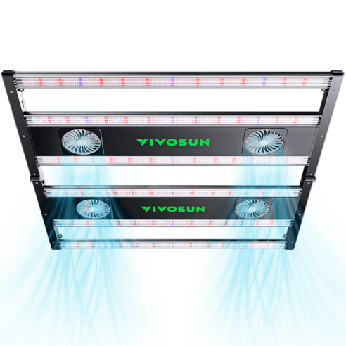 AeroLight 550W LED Grow Light, Indoor Plant Light Bars with Circulation Fan for Grow Tent Cooling Ventilation, Tunable Full Spectrum, Support App Control, GrowHub Compatible, 4x4ft Coverage