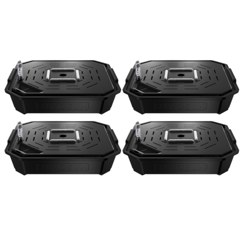 FlexFeed Self-Watering Fabric Pot Base, Auto-Irrigation Water Delivery System with Reservoir Meter, 4-Pack