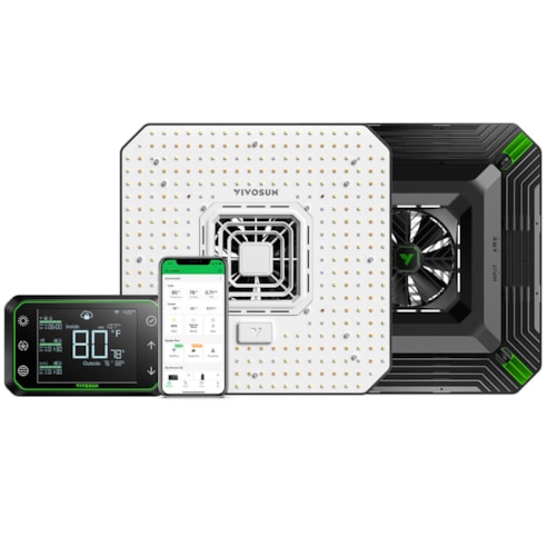 AeroLight A150 Tunable Spectrum LED Grow Light 150W, with Integrated Circulation Fan & GrowHub E42A, Compatible with APP, 2 x 2 Ft. Coverage