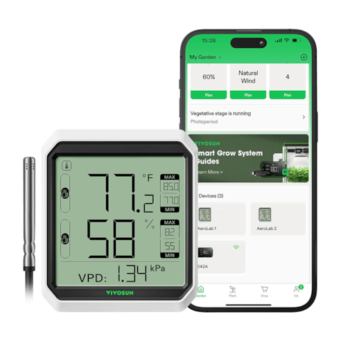 AeroLab THB1S Bluetooth Hygrometer Thermometer, External Sensor Probe Included
