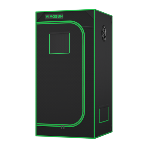 Grow Tent 2x2 S224, 1-2 Plants Use, 600D Light-proof Oxford, 24″ x 24″ x 48″, For Indoor Plants Growing