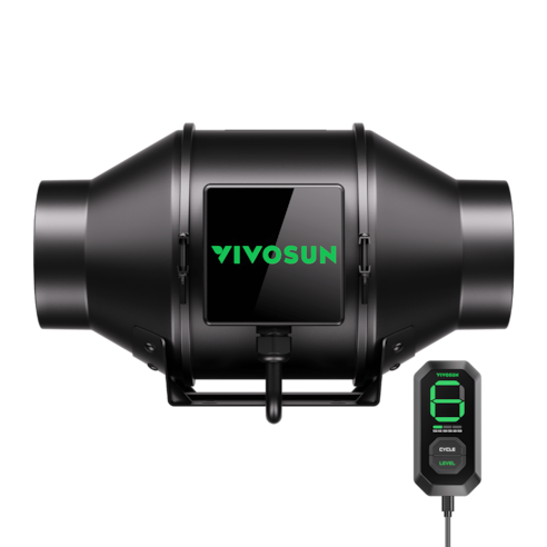 AeroZesh G4 Inline Fan 4″ with E12 Speed Controller, PWM-Controlled EC Fan for Grow Tent Ventilation