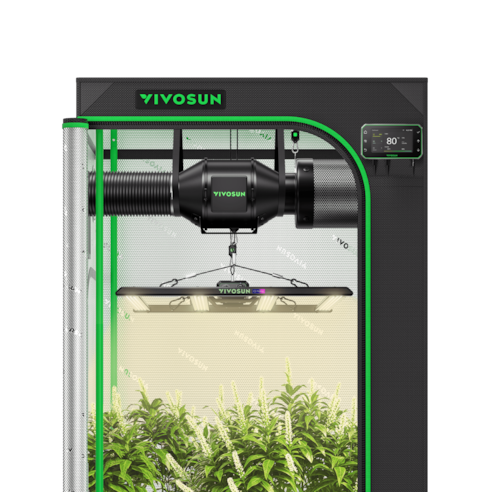 Smart Grow Tent Kit 3x3 Complete Indoor Grow System with Smart Controller, Full-Spectrum LED Grow Light & Ventilation Automation System, 1680D Mylar Tent 36"x36"x72"