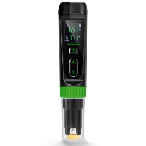 pH Meter, High Accuracy pH Tester with ATC, Digital pH Pen 0.00–14.00 ±0.1pH, Portable Nutrient Test Meter with Interchangeable Probe for Water