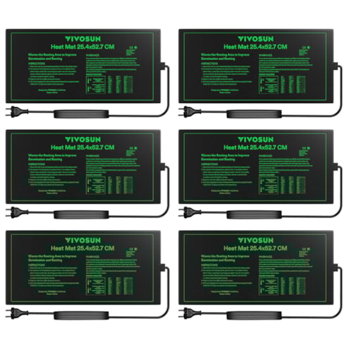 Heizmatte für Setzlinge, 25 x 53 cm, 6er-Pack