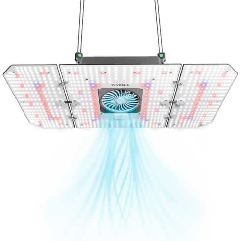 AeroLight 240W LED Grow Light, Indoor Plant Light with Circulation Fan for Grow Tent Cooling Ventilation, Tunable Full Spectrum, Support App Control, GrowHub Compatible, 4x2ft Coverage