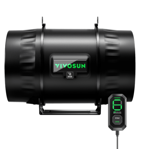 AeroZesh T8 Rohrventilator mit E12 Drehzahlregler, PWM-gesteuerter EC-Lüfter für Growzelt-Belüftung