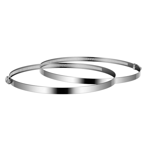 Stainless Steel Air Ducting Clamps, 4/6/8/12 Inch Adjustable Hose Clamps with Worm Drive for Ducting, Heating, Cooling, Exhaust, and Ventilation (Pack of 2)