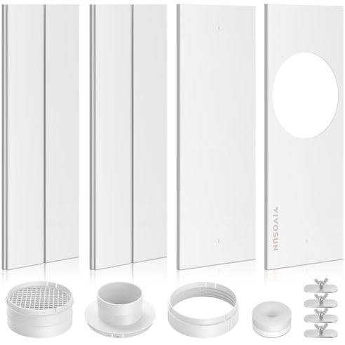 Window Duct Kit, Portable AC Window Seal Kit, Fit with 4”/6” Ducting & 5.9” Hose