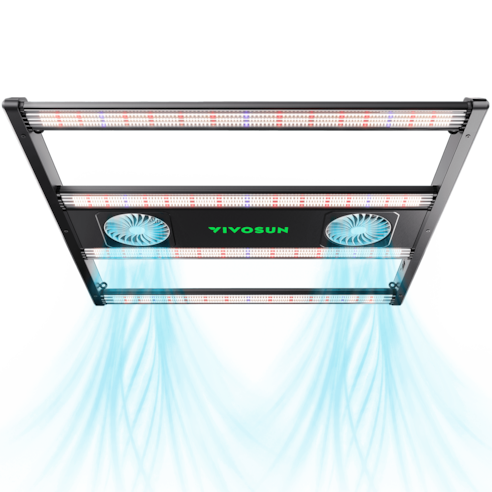AeroLight 350W LED Grow Light, Indoor Plant Light Bars with Circulation Fan for Grow Tent Cooling Ventilation, Tunable Full Spectrum, Support App Control, GrowHub Compatible, 3x3ft Coverage