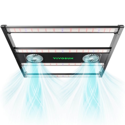 AeroLight 350W LED Grow Light, Indoor Plant Light Bars with Circulation Fan for Grow Tent Cooling Ventilation, Tunable Full Spectrum, Support App Control, GrowHub Compatible, 3x3ft Coverage