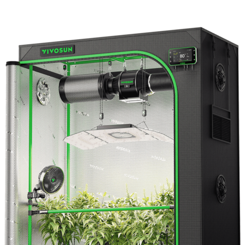 Smart Grow Tent Kit PRO 4x2 Indoor Grow System with 2-in-1 Tunable Spectrum LED Light, Smart GrowHub Automation, Efficient Ventilation & 360° Airflow, 2000D Mylar Tent 48"x24"x72"