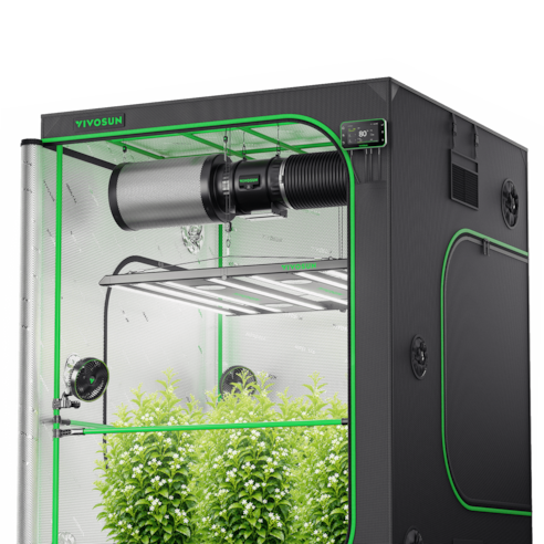 Smart Grow Tent Kit PRO 5x5 Indoor Grow System with 2-in-1 Tunable Spectrum LED Light, Smart GrowHub Automation, Efficient Ventilation & 360° Airflow, 2000D Mylar Tent 60"x60"x80"