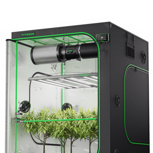 Smart Grow Tent Kit PRO 5x5 Indoor Grow System with 2-in-1 Tunable Spectrum LED Light, Smart GrowHub Automation, Efficient Ventilation & 360° Airflow, 2000D Mylar Tent 60"x60"x80"