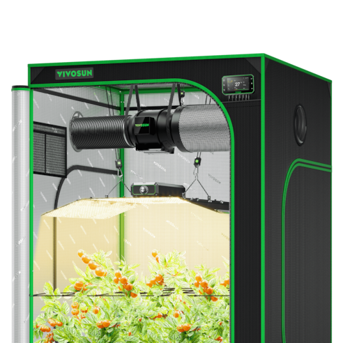 CLEARANCE | Smart Grow Tent Kit, 4 × 4ft 4-Plant System, WiFi-Integrated Automatic Grow System with Full Spectrum LED Grow Light, Efficient Ventilation System with GrowHub E42A+ Controller