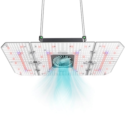 AeroLight 240W LED Grow Light, Indoor Plant Light with Circulation Fan for Grow Tent Cooling Ventilation, Tunable Full Spectrum, Support App Control, GrowHub Compatible, 4x2ft Coverage