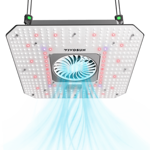 AeroLight 120W LED Grow Light, Indoor Plant Light with Circulation Fan for Grow Tent Cooling Ventilation, Tunable Full Spectrum, Support App Control, GrowHub Compatible, 2x2ft Coverage