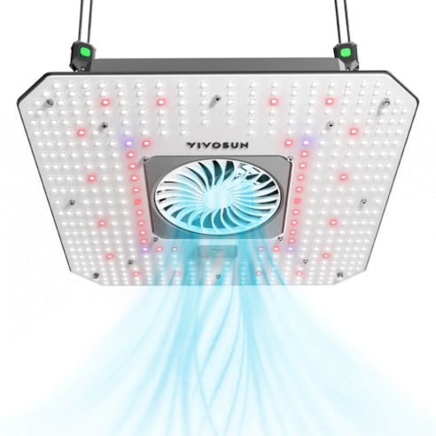 AeroLight 120W LED Grow Light, Indoor Plant Light with Circulation Fan for Grow Tent Cooling Ventilation, Tunable Full Spectrum, Support App Control, GrowHub Compatible, 2x2ft Coverage