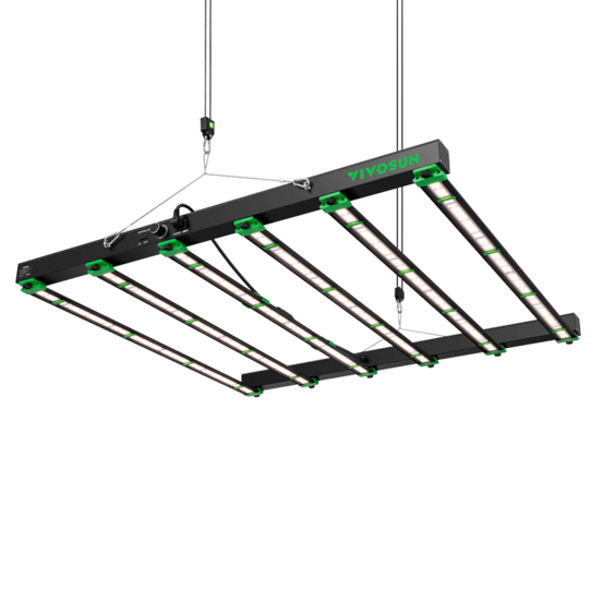 VSFD6500 Full Spectrum LED Grow Light Bar 650W, Detachable Design with 6 Dimming Option, 4 x 4 Ft. Coverage