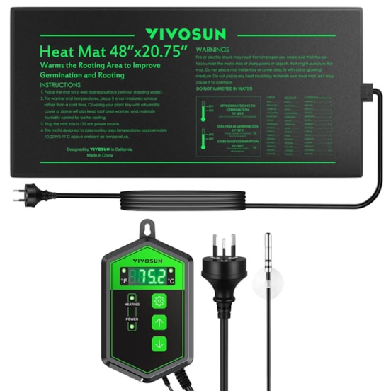 Seedling Heat Mat Digital Thermostat Combo 48″x20.75″