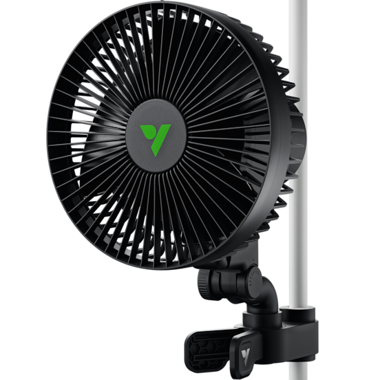 AeroWave A6 Grow Tent Clip Fan, 6" Auto Oscillating Fan with AC Motor, for Hydroponic Ventilation, Black, 1-Pack