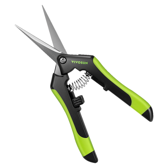 Gardening Hand Pruner Pruning Shear with Straight Stainless Steel Blades, Black-and-Green