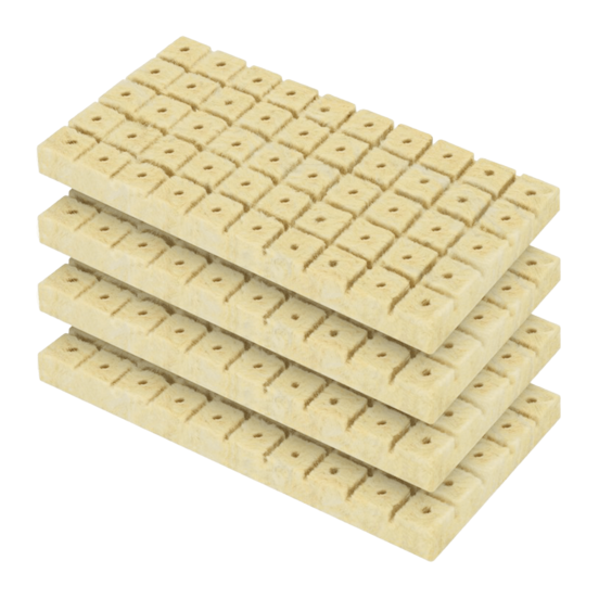 1" Rockwool Grow Cubes, 4 Sheets of 200 Plugs