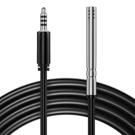 Temperature & Humidity Sensor Probe, Waterproof Stainless Steel Environmental Monitoring Probe for GrowHub Controller E42/E42A, AeroLab THB1/THB1S, 12ft