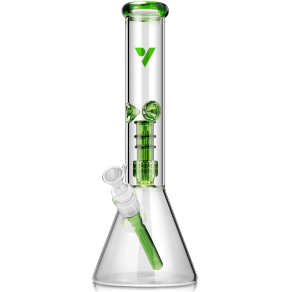 Classic Beaker Bong – Sleek Glass Water Pipe with Dual Filtration & Ice Catcher